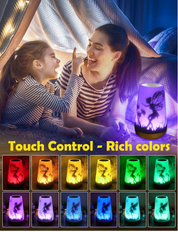 Mostof 16-Color Rechargeable Fairy Night Light with Timer – Touch & Remote Controlled LED Lamp for Home, Bedroom, and Kids