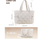Large Puffer Tote Bag for Women – Lightweight Fluffy Shoulder Handbag
