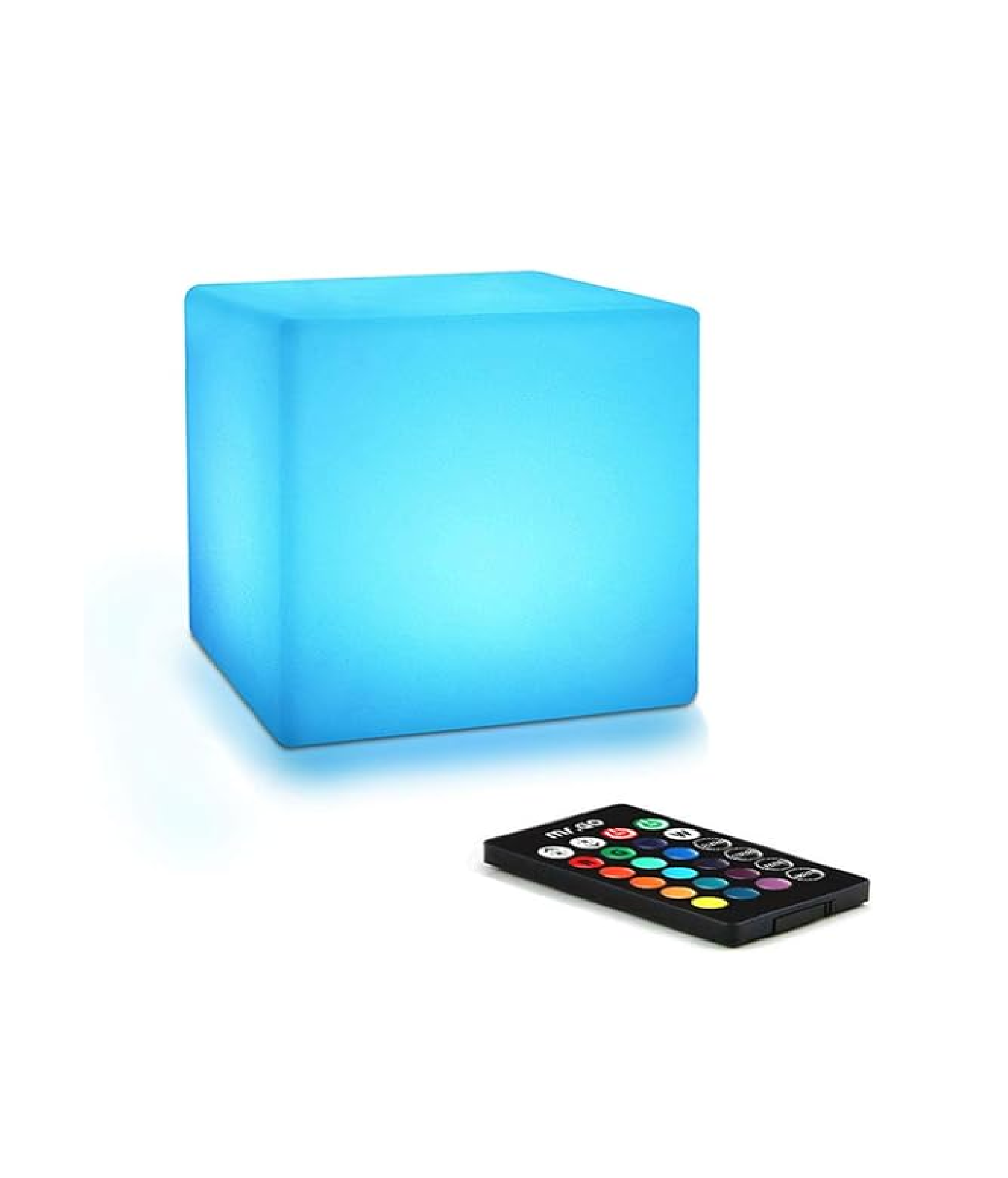 16" Waterproof Color Changing LED Cube Stool Lamp