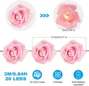 Romantic Rose Fairy String Lights for Bedroom & Decor