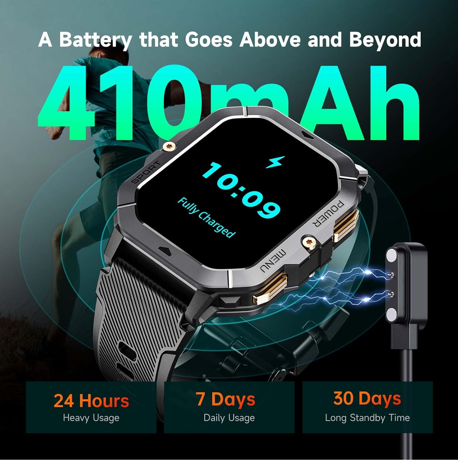 Smart Watch for Men 2.02" HD Screen with Call, Fitness Tracker for Android iOS