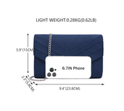 Elegant Suede Clutch Bag for Women – Shoulder or Crossbody Evening Handbag