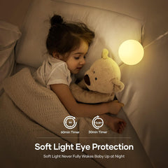 USB Rechargeable LED Night Light - Dimmable Warm Light, 7 Colors, Touch Control, 0.5/1-Hour Timer