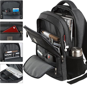 Laptop Backpack – Anti-Theft Business Rucksack with USB & Headphone Port, Travel Bag