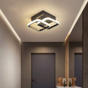 22W Modern Square LED Ceiling Light, 3000K Warm White, Black Flush Mount Ceiling Light for Hallway, Bedroom, Kitchen, Living Room, Office, Dining Room & Entryway