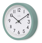 Modern Wall Clock in Meadow Green, Silent Non-Ticking Quartz Decorative Clock
