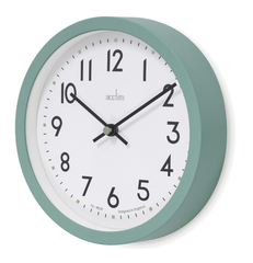 Modern Wall Clock in Meadow Green, Silent Non-Ticking Quartz Decorative Clock