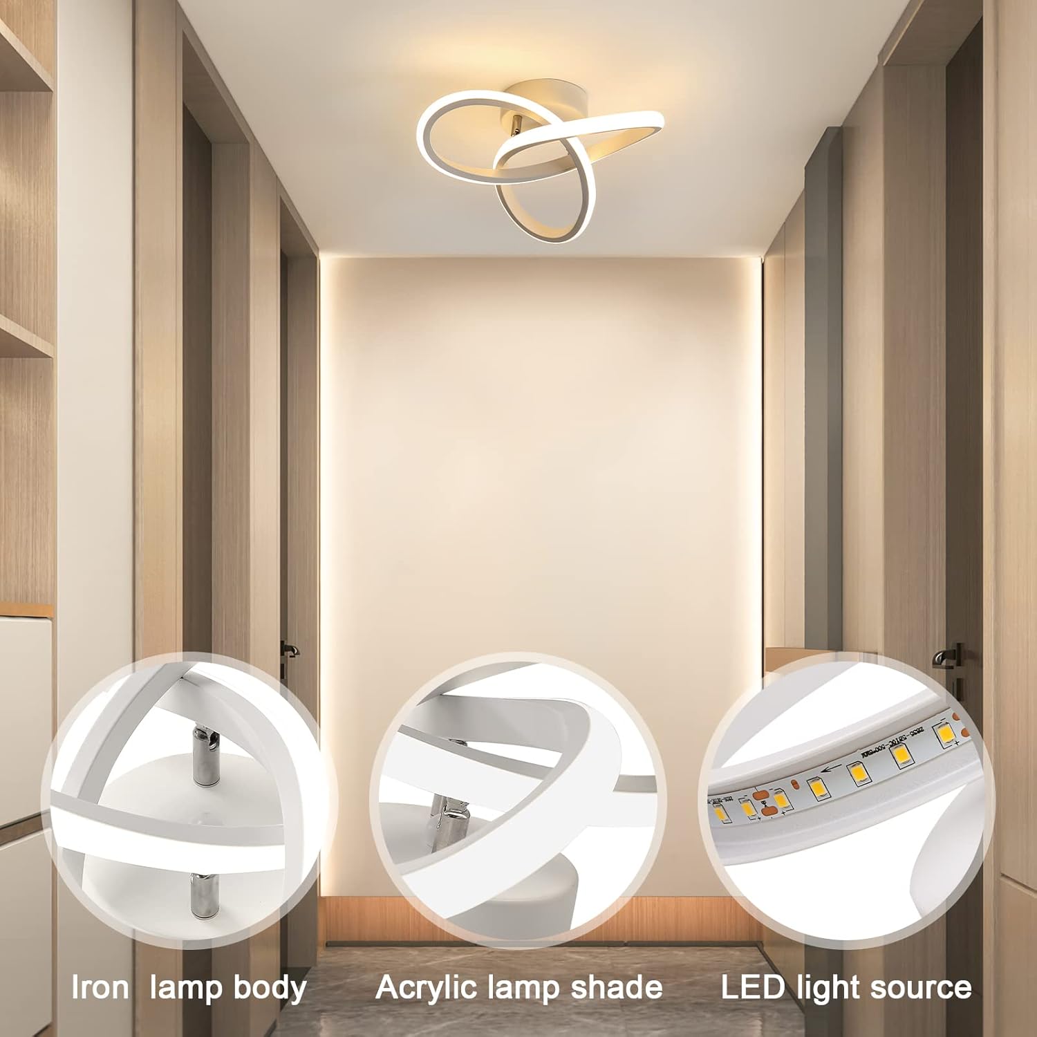 Modern LED Ceiling Light, Stylish Chandelier