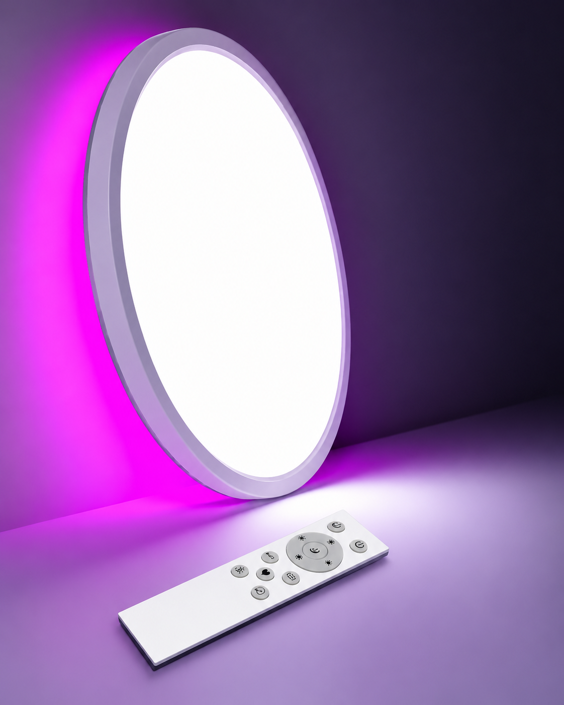 24W RGB LED Ceiling Light with Remote Control, Dimmable Colour Changing Flush Mount Ceiling Light