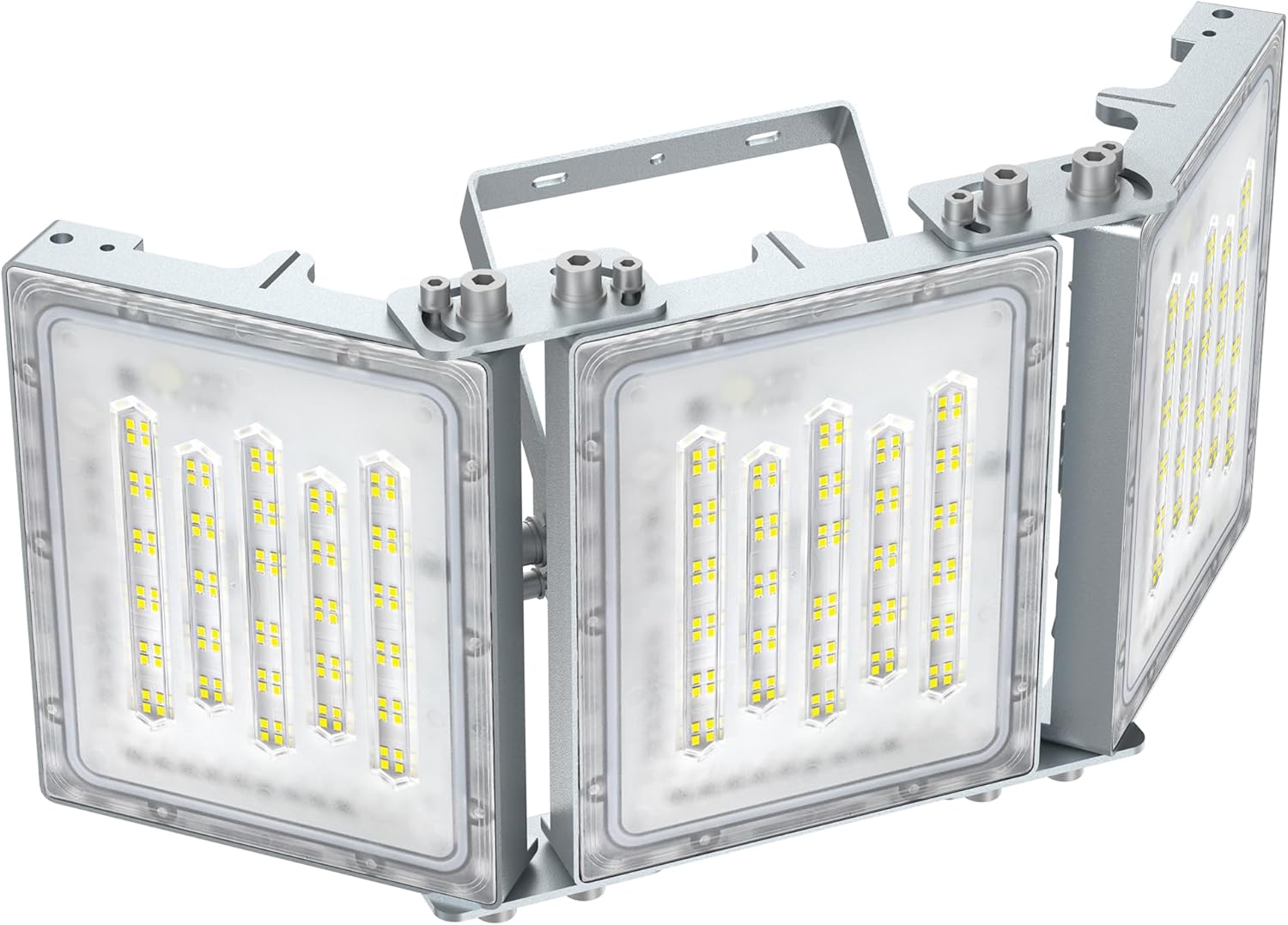 300W LED Flood Light – 30,000LM Ultra Bright Outdoor Security Light, 6000K Daylight White, IP66 Waterproof, 3 Adjustable Heads
