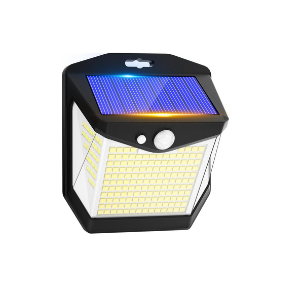 238 LED Solar Motion Sensor Light - IP65 Waterproof Outdoor Security with 270° Wide Angle Lighting