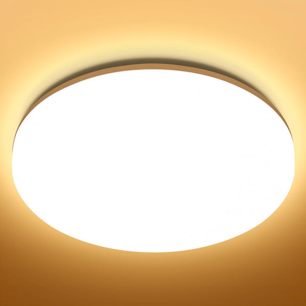 18W LED Ceiling Light - Modern Round Flush Mount for Bathroom and Kitchen