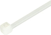 Gocableties White Cable Ties, 200mm x 2.5mm, Pack of 100, 8" Premium Nylon Zip Ties Clear/Natural, Multi-Purpose Plastic Tie Wraps, Secure Self-Locking Mechanism, for Home, Garden, Office and DIY