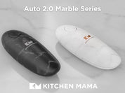 Kitchen Mama Auto 2.0 Electric Can Opener – Hands-Free, Smooth-Edge, Tilted Blade 2.0, Food-Safe, Battery Operated – Marble Black