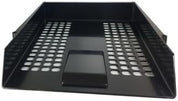 3-Tier A4 Letter Tray Document Organiser – Stackable Plastic Desktop File Holder, Black