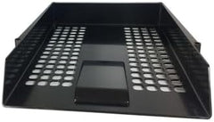 3-Tier A4 Letter Tray Document Organiser – Stackable Plastic Desktop File Holder, Black