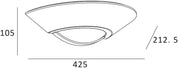 Ceiling light fixture with dimensions labeled