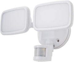 Alma Floodlight Twin LED Outdoor Fitting with PIR Motion Sensor - Black