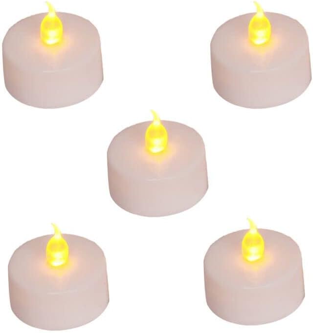 Candle lights,12 Pack Realistic and Bright Flickering Battery Operated Flameless LED Tea Light Candles, 150+ Hours led tealights in Warm Yellow for Wedding,Halloween,Festivals,Party Decoration