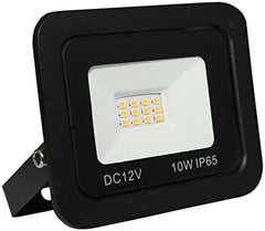 LED Floodlight 12V DC Outdoor Lighting Garden Security Flood Light (Day White 6000K, 10W)