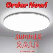 48W LED Bathroom Ceiling Light – IP54 Waterproof Flush Mount Ceiling Light, 4230 Lumens, 6000K Daylight White, Large Round LED Ceiling Lamp for Bathroom, Kitchen, Bedroom, Living Room, Hallway & Office