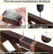 Solar Deck Lights 12 Pack – Outdoor Waterproof LED Step Lights (Warm White, Brown)