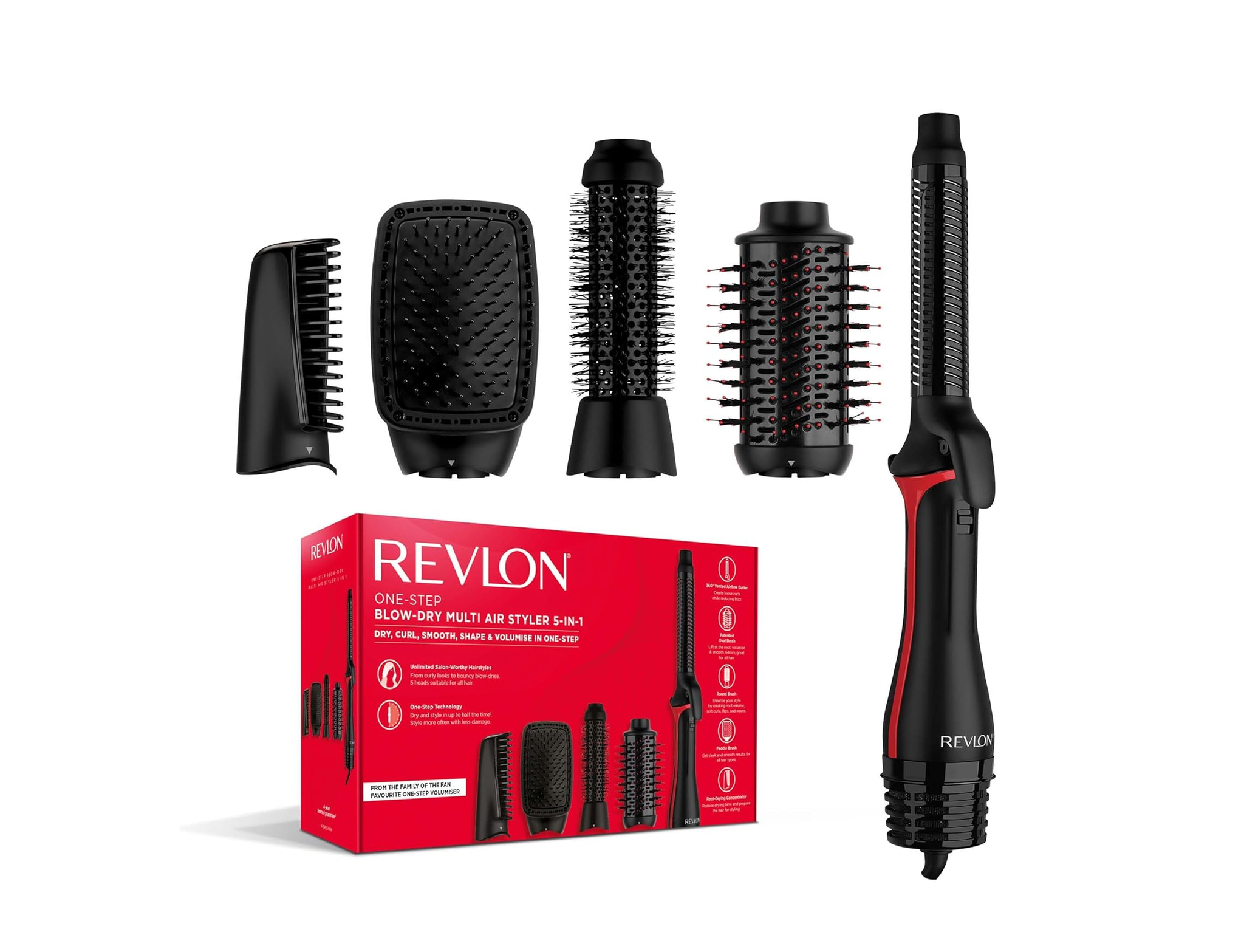 One-Step™ 5-in-1 Blow-Dry Multi Air Styler – Dryer, Curler, Volumiser & Styler