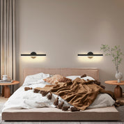300° Rotating LED Wall Light, 12W Warm Light, Black