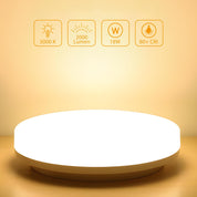 18W  LED Ceiling Light, Waterproof IP54, Warm White 3000K, 200W Incandescent Bulb Equivalent, 2400lm Flush Mount Lighting Fitting