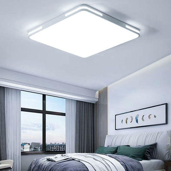 36W Square LED Ceiling Light, 4050lm, 6500K Cool White, 40cm Flush Mount Panel Light for Bedroom, Kitchen, Hallway, Living Room