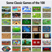16-Bit Handheld Game Console with 100 Classic Games, 3.0" Screen (Blue)