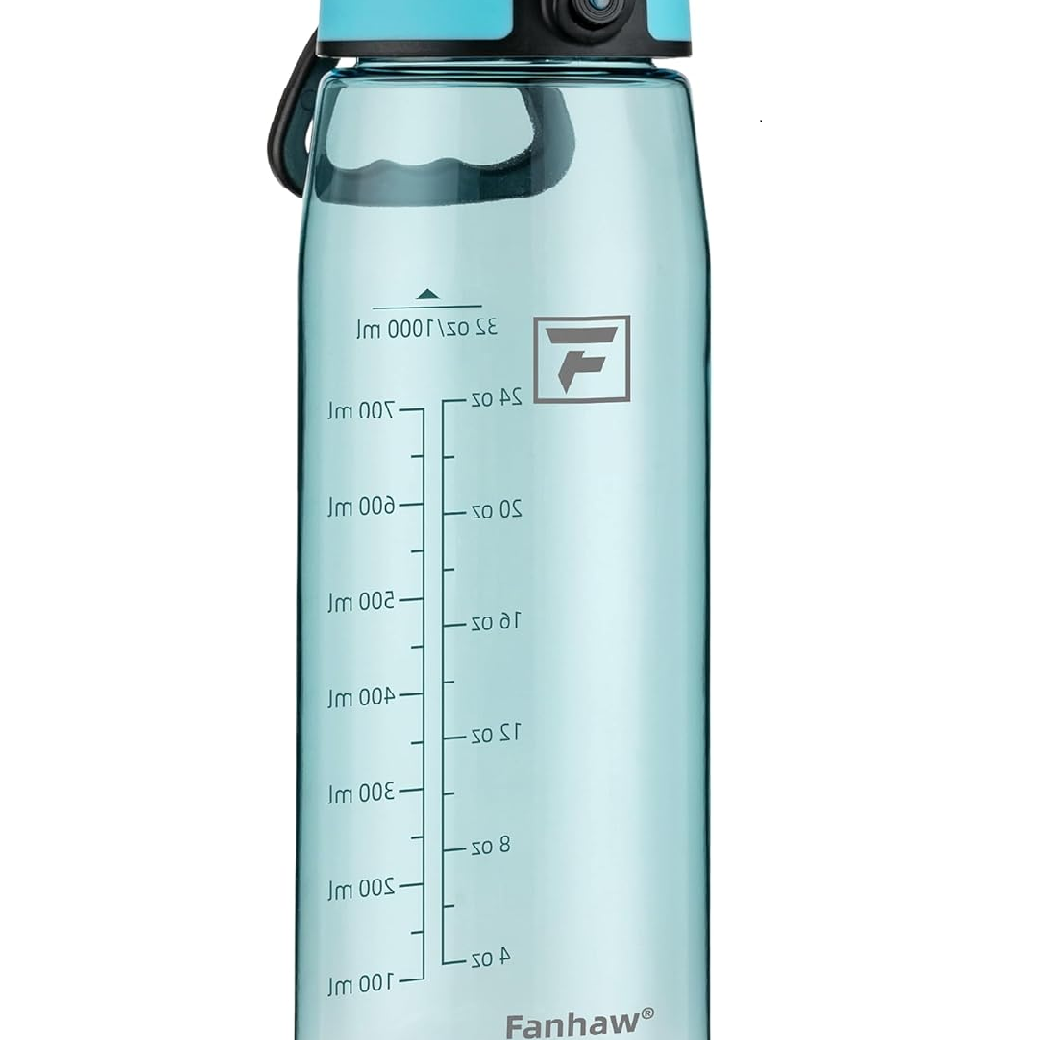 1L Clear Tritan Water Bottle with Chug Lid – Leakproof BPA-Free Sports Bottle