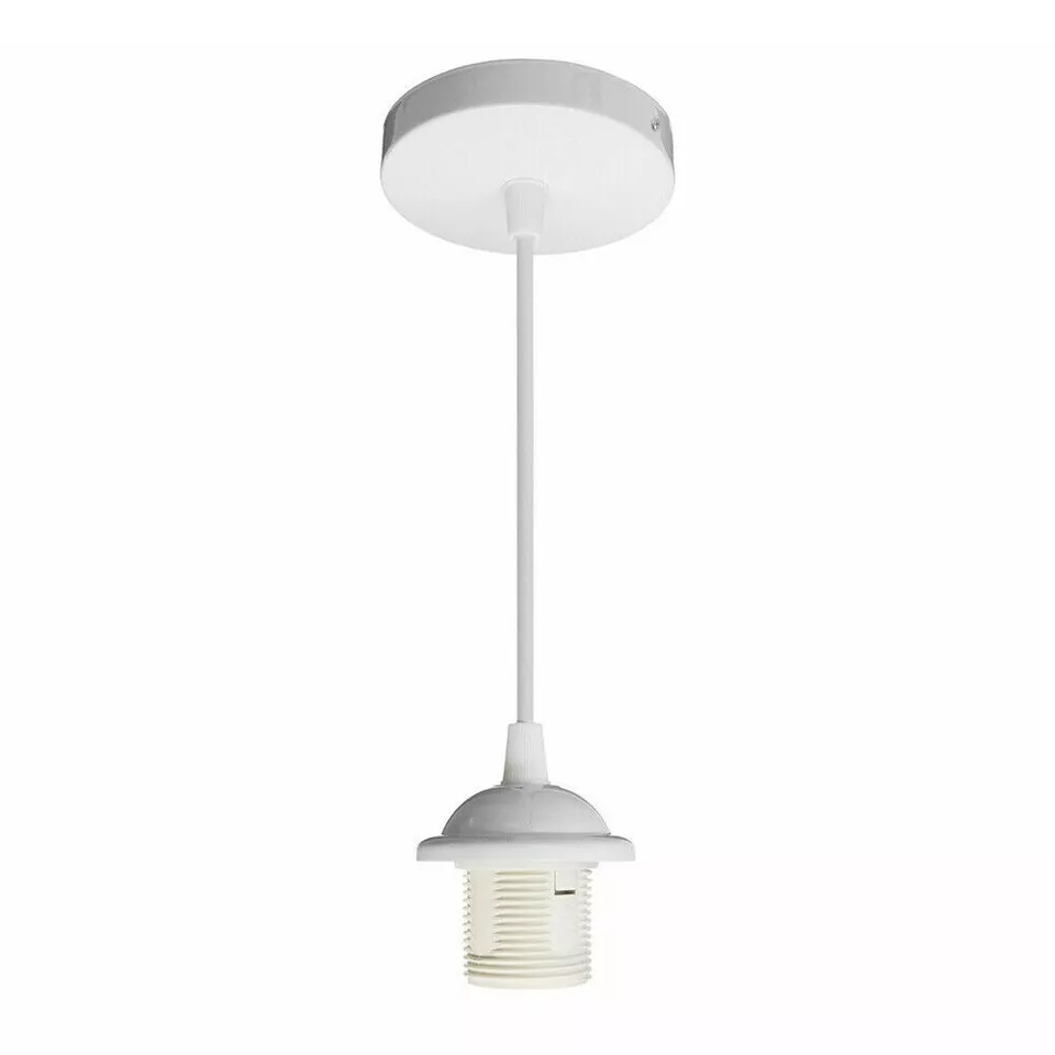 Pendant Light Fitting Set with E27 Holder, Ceiling Rose & Hanging Suspension Kit
