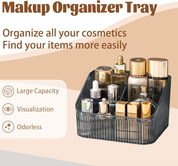 Homeanda Grey Makeup Organizer – Cosmetic & Skincare Storage Compartments