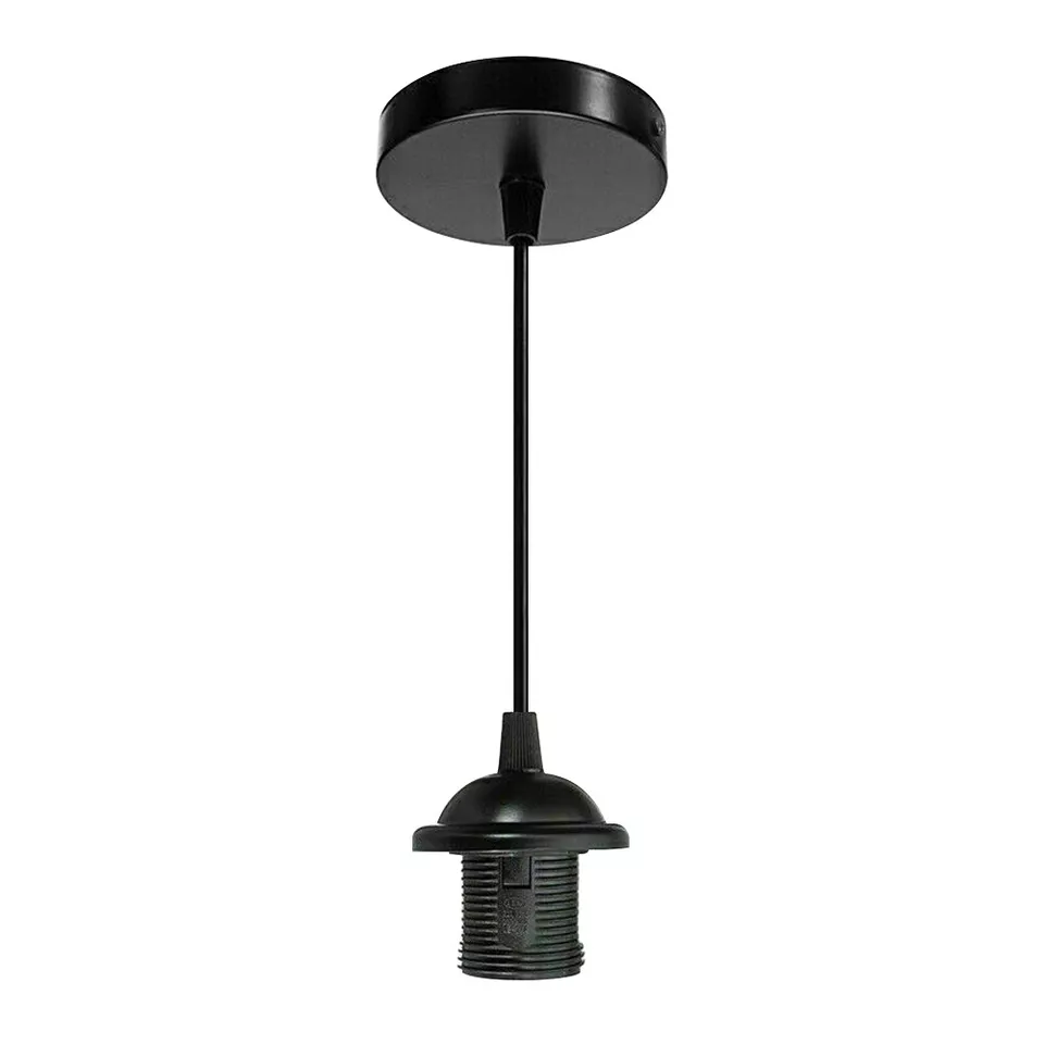 Pendant Light Fitting Set with E27 Holder, Ceiling Rose & Hanging Suspension Kit