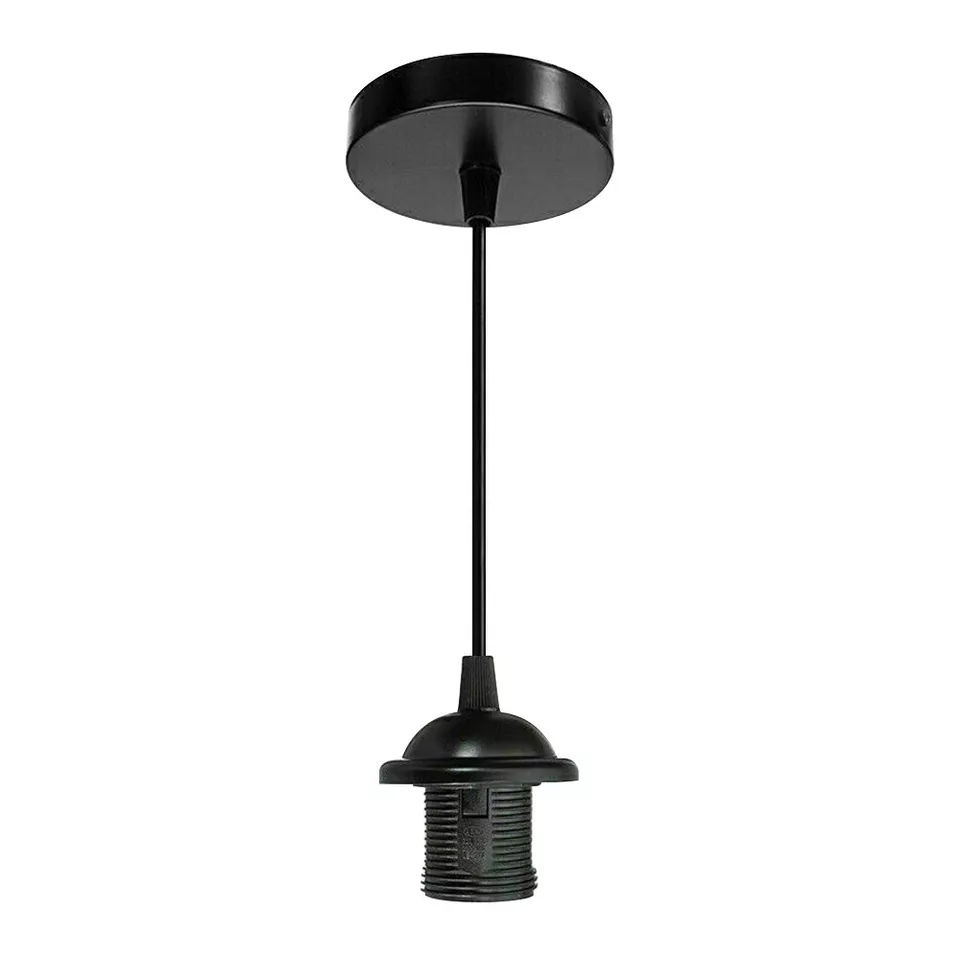 Pendant Light Fitting Set with E27 Holder, Ceiling Rose & Hanging Suspension Kit