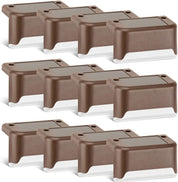 Solar Deck Lights 12 Pack – Outdoor Waterproof LED Step Lights (Warm White, Brown)