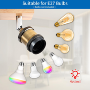 Adjustable 4 Way Ceiling Lights Fitting for Kitchen, Bedroom, and Lounge, E27 Base, Retro Style Ceiling Light Fixture