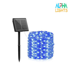 24m 200 LED Blue Solar String Lights - Perfect for Outdoor Garden Decor