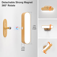 360° rotatable magnetic wall light

