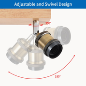 Adjustable 4 Way Ceiling Lights Fitting for Kitchen, Bedroom, and Lounge, E27 Base, Retro Style Ceiling Light Fixture