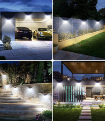 238 LED Solar Motion Sensor Light - IP65 Waterproof Outdoor Security with 270° Wide Angle Lighting