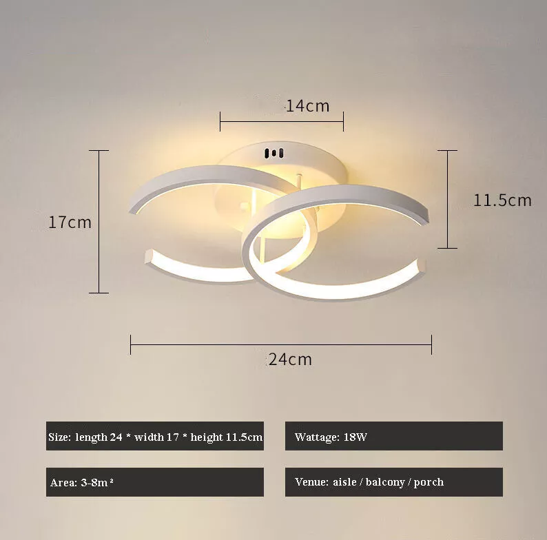 Stylish LED Tri-Color Ceiling Light, Modern, Energy-Saving Elegance for Bedroom & Living Room