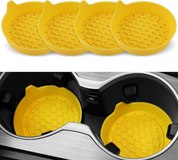 4-Pack Silicone Car Cup Holder Coasters – Universal Non-Slip Car Interior Accessories