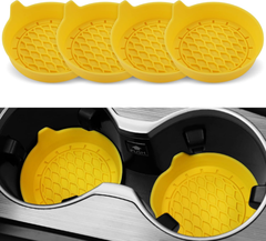 4-Pack Silicone Car Cup Holder Coasters – Universal Non-Slip Car Interior Accessories