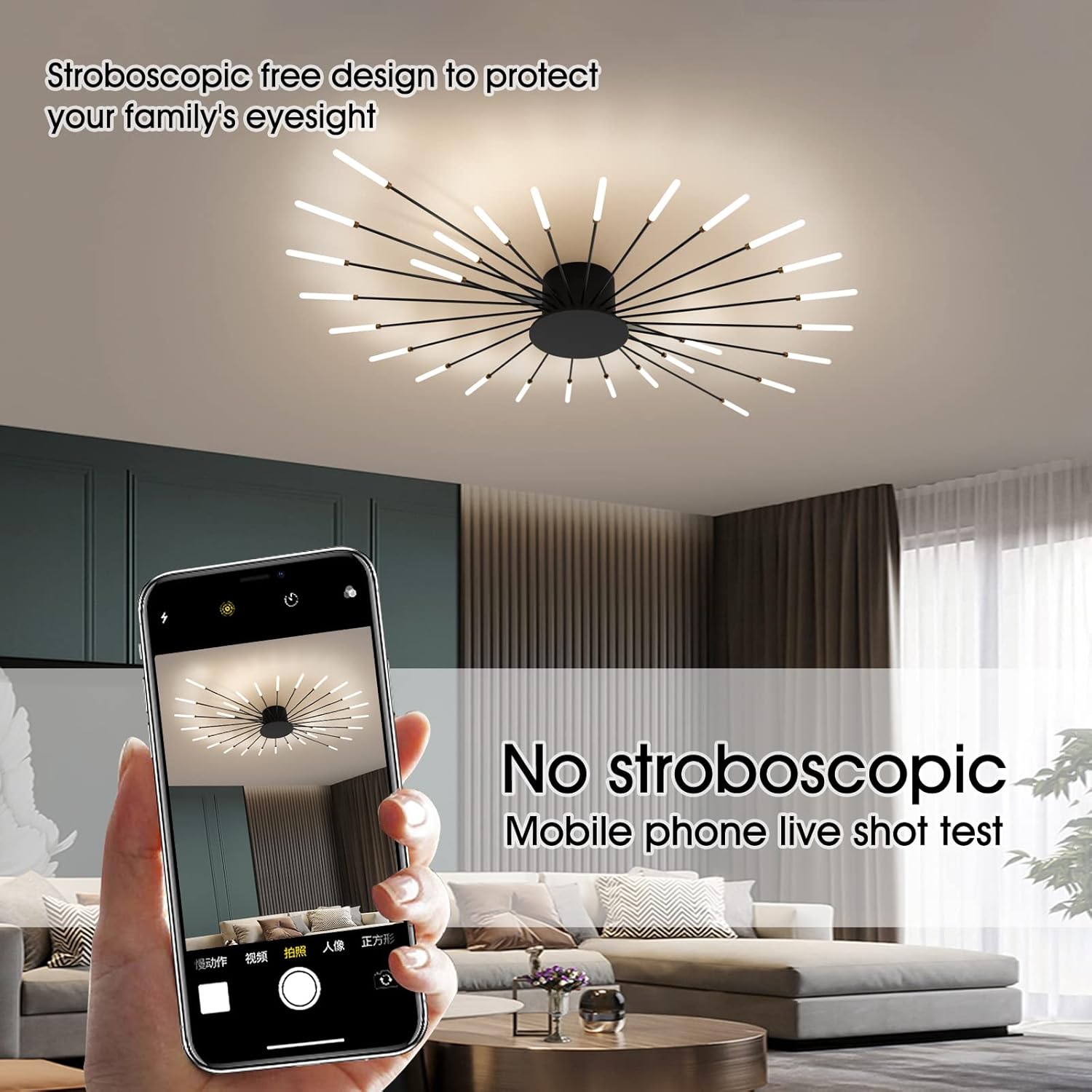 Modern 28-Head LED Ceiling Light, Flower Design Fixture