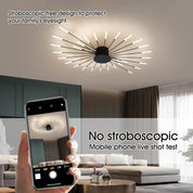Modern 28-Head LED Ceiling Light, Flower Design Fixture