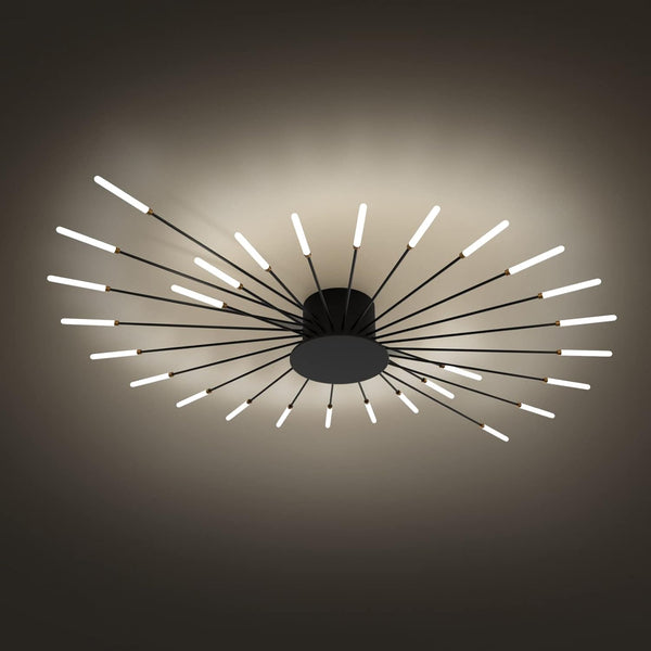 Modern 28-Head LED Ceiling Light, Flower Design Fixture
