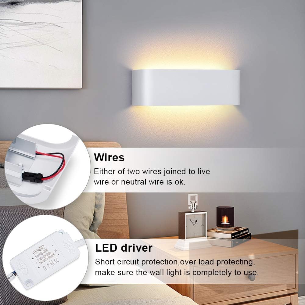 White Up Down Wall Sconce
