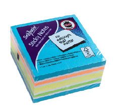 Neon Sticky Notes Cube – 450 Sheets 76x76mm, Bright Assorted Colours